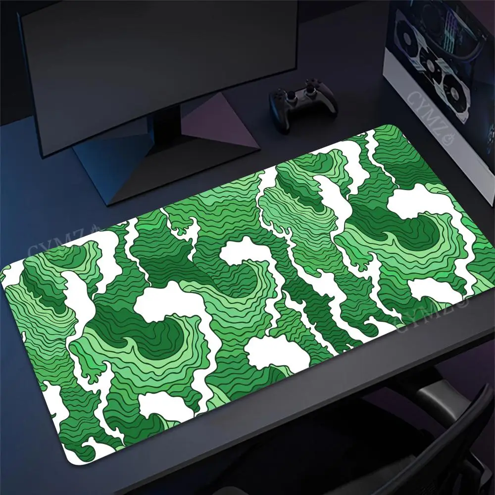 Abstract art wave pattern Mouse Pad Desk Mat pc accessories rubber anti-slip keypad gaming mats suitable for office and games