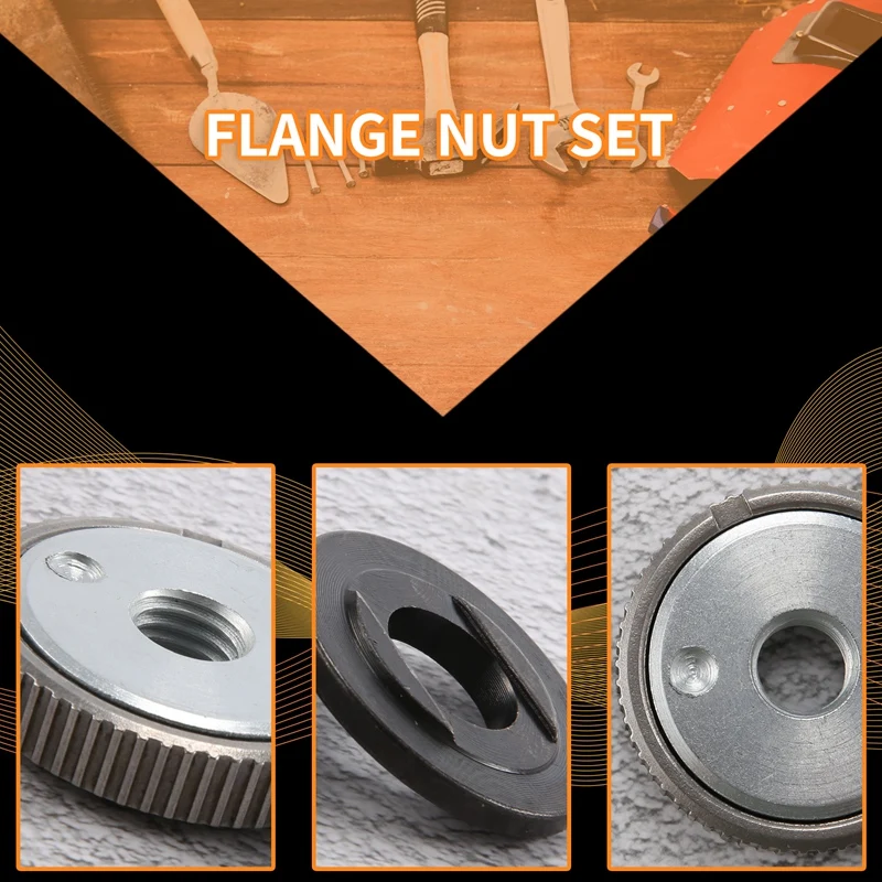 Angle Grinder M14 Locking Plate Chuck For SDS Quick-Release Nut Clamping 115/125/150/180/230Mm Flange Nut Set