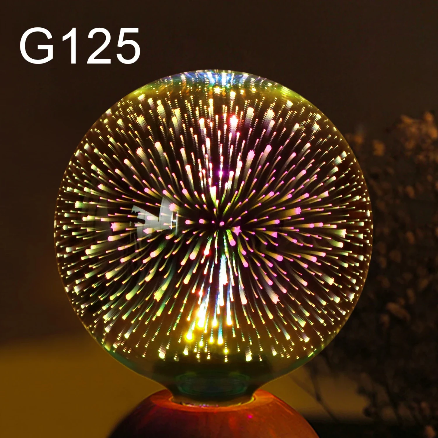 Vibrant Festive Christmas Holiday Night Lights - Stunning Creative Colorful 3D Fireworks Effect LED Table Lamp - Perfect Bedroom