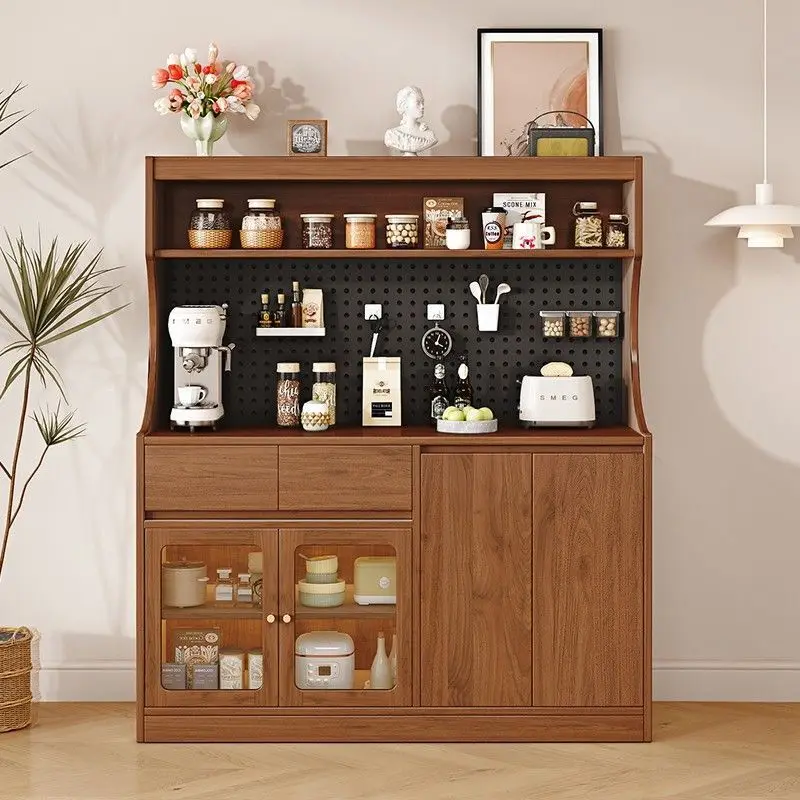 

Solid wood dining side cabinet integrated wall storage living room tea cabinet simple storage cabinet