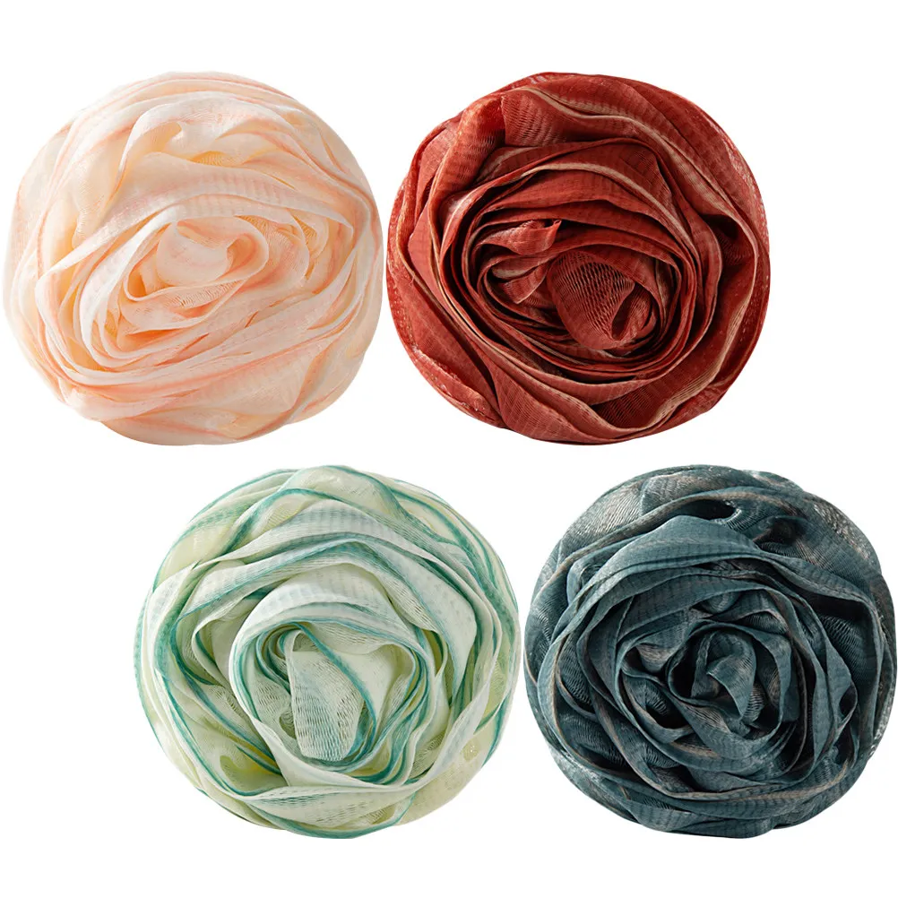 

Набор из 4 многоразовых мочалок-шаров для душа с ремешком для глубокого очищения и отшелушивания кожи для мужчин и женщин