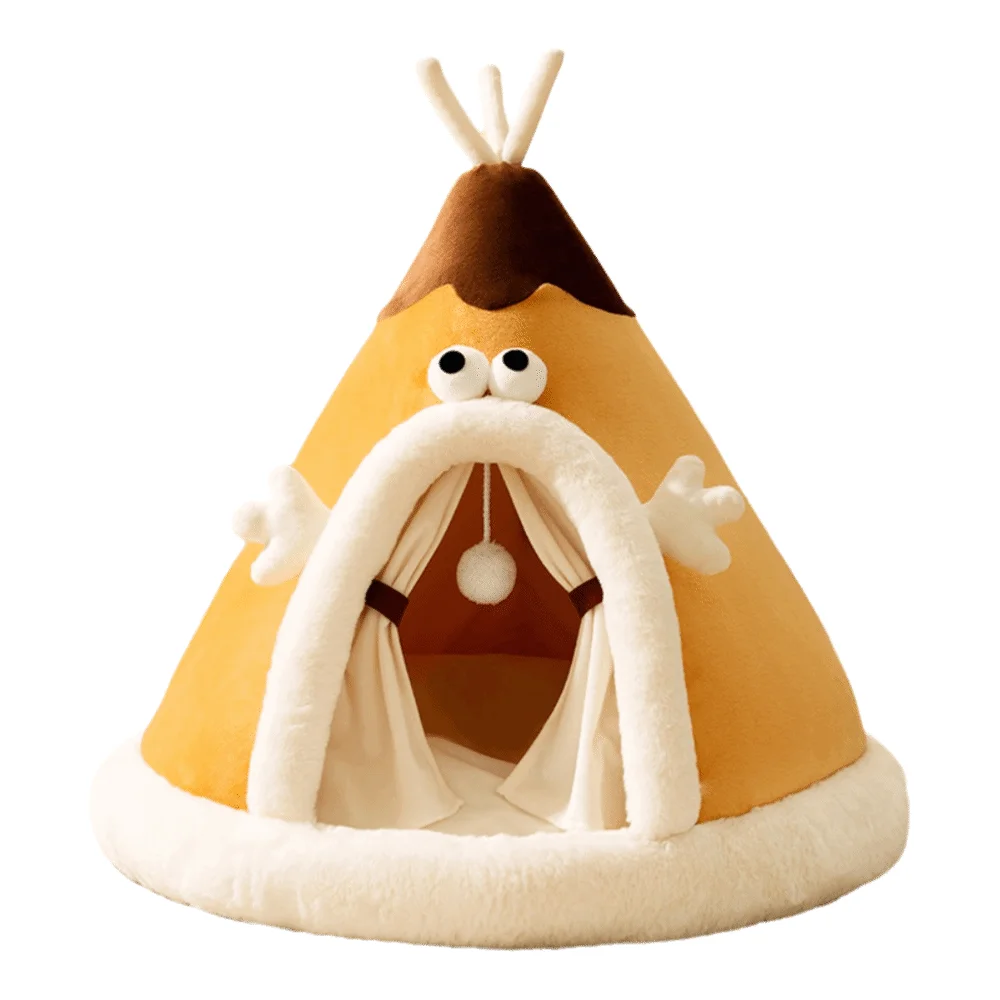 

Warm Triangle Tent Cat Nest Four Seasons Closed Design Dog Nest Universal House Type Cat House Pet