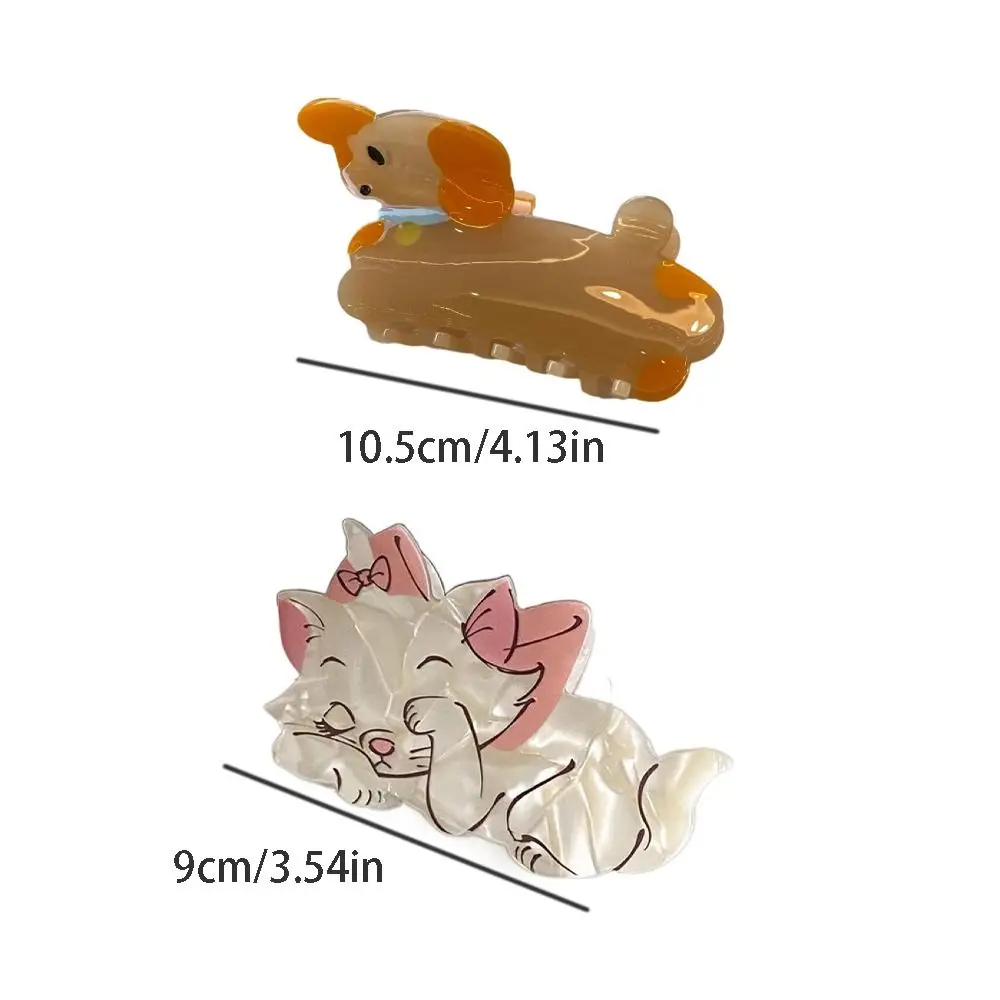 Ins Cute Acetate Ugly Dog Cat Hair Claw Animal Shark Clip Geometric Cartoon Korean Hair Clips Large Size Hairpins