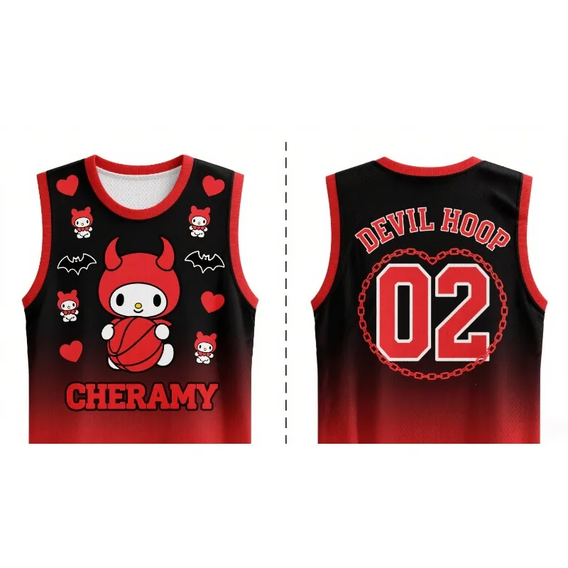 

MOTO-Sanrio мультфильм 3D печатный баскетбольный жилет без рукавов спортивный топ летний новый товар