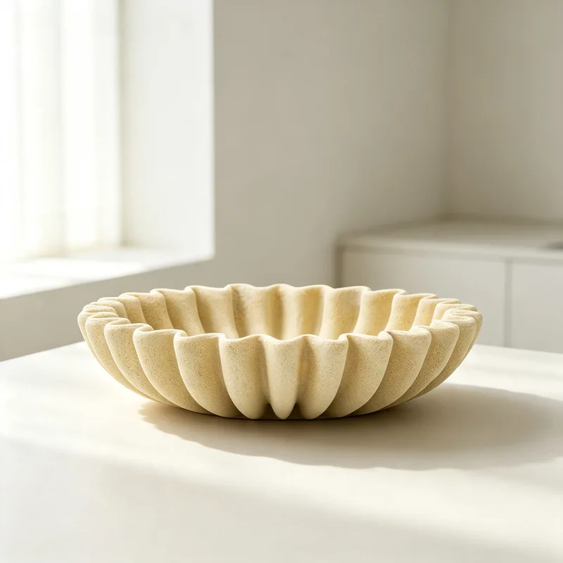 Creative Resin Round Fruit Plate Ornaments Living Room Porch Office Desktop Jewelry Ring Fruit Storage Crafts Home Decoration