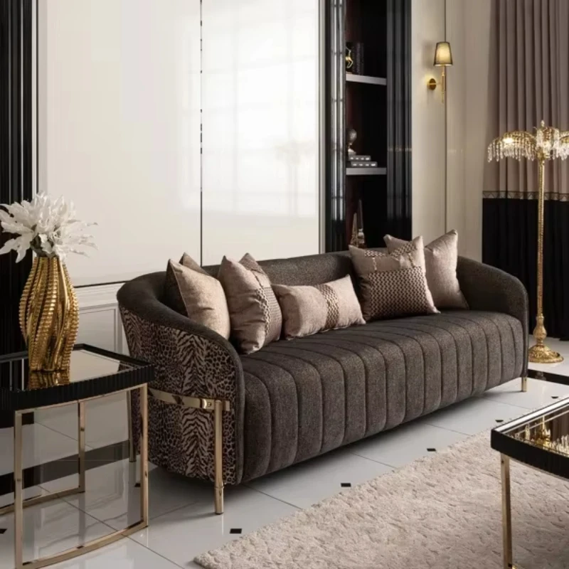 

Sofa set furniture new luxury handmade upholstered tufted fabric 3-seat sofa living room sofa home hotel villa sofa