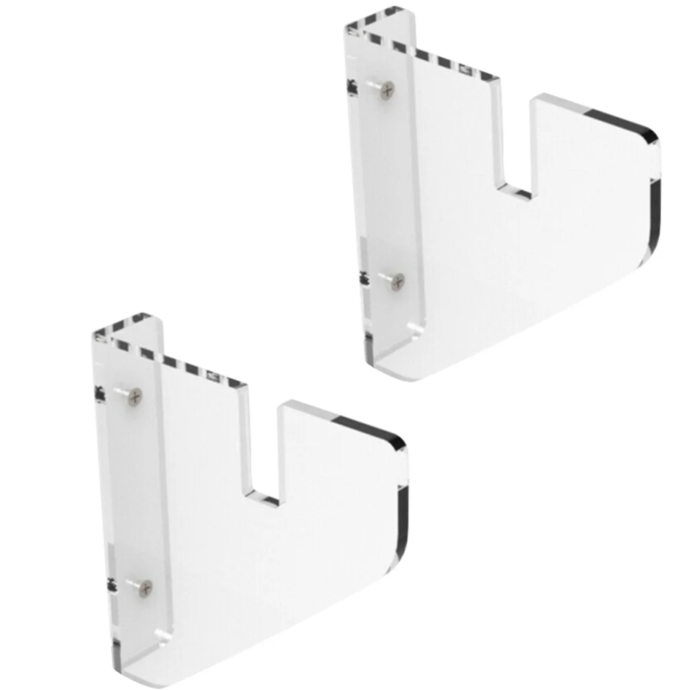 2 Pcs Bracket Acrylic Display Shelves Transparent Stand Wall-mounted Skateboard