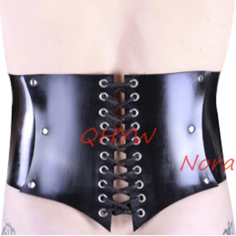 1,0 mm Latex-Korsetts mit Gürtelschnallen, Schnürung vorne, Clubwear, Cosplay-Kostüme für Frauen, maßgeschneidert
