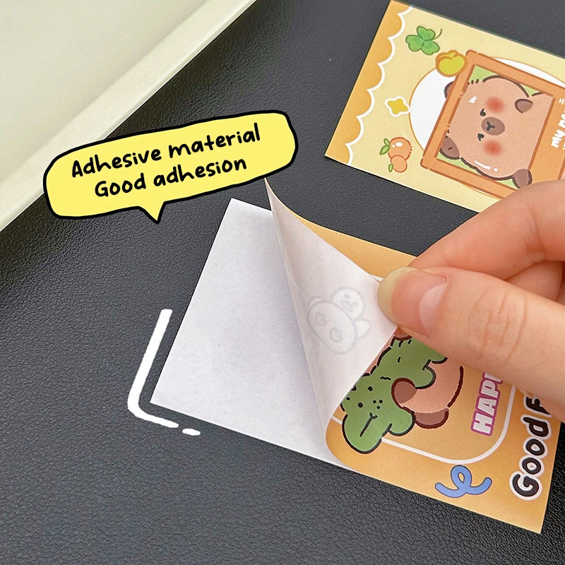 Mini pegatinas de cuenta de mano de dibujos animados Capybara, pegatinas de bolsillo portátiles, pegatinas de decoración DIY, suministros escolares, regalos, 20 hojas