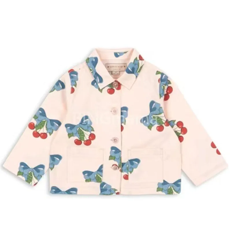 KS 2025 الخريف الشتاء الاطفال ملابس قطنية الأطفال معطف سميك البلوز الفتاة فساتين وسراويل الدنيم ملابس خارجية للأطفال