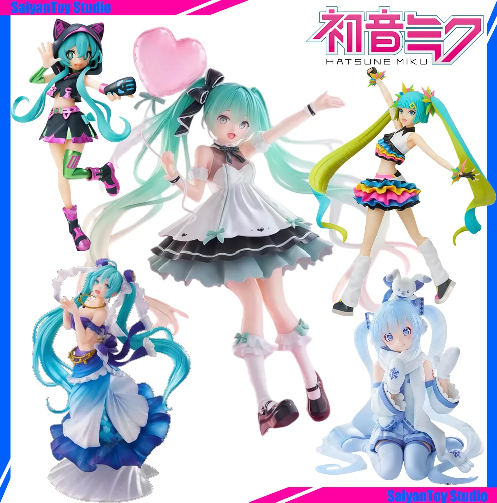 在庫あり本物のtaito初音ミクシリーズ誕生日パーティー水着クリスマスミク日本アニメフィギュアpvcアクションモデル人形