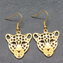Leopard Head Pendant Earrings Women Vintage Drop Earrings Fashion Handmade Jewelry Simple Earring Gift