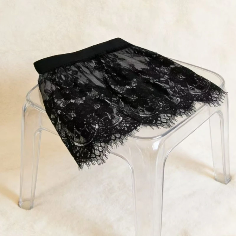 

Мини-юбка сексуальная прозрачная кружевная сетчатая, удлинитель для юбки, женская летняя мини-юбка черная/белая, короткая микро-юбка, женская нижняя юбка