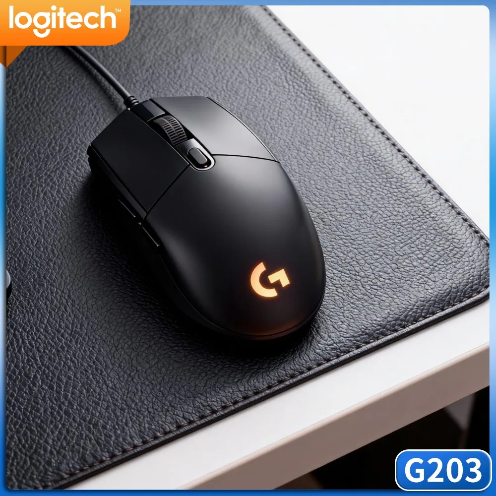 Logitech G203 Wired Gaming Mouse Multi‑Level DPI Bright RGB Anti‑Slip Bottom USB For Notebook Desktop Usage