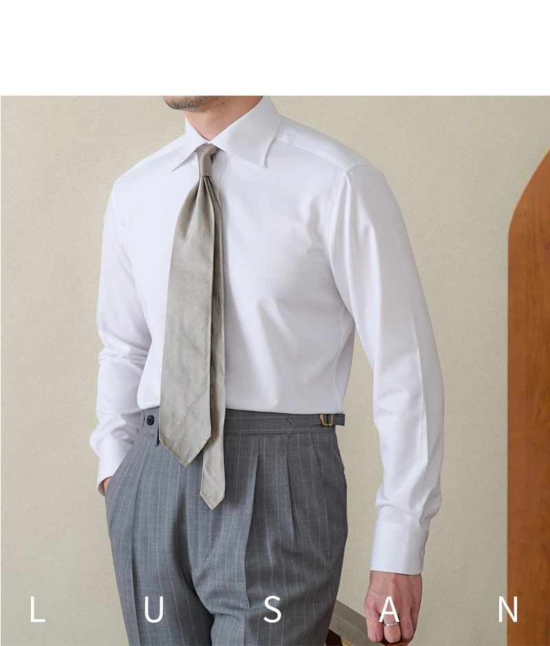 Herr. Deer San Gentry Langärmliges, bügelfreies Hemd mit italienischem Windsor-Kragen. Hautfreundliches, dreifaches, schmal geschnittenes Business-Hemd – Detail 33