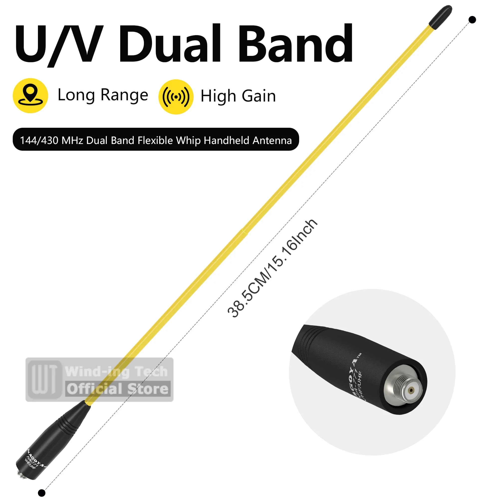 1/2/5 قطعة الأصلي ناغويا NA-771 سوط هوائي VHF UHF SMA-أنثى 3107A 10 واط هوائيات مكاسب عالية لراديو Baofeng DM 32 UV-25 PRO #4