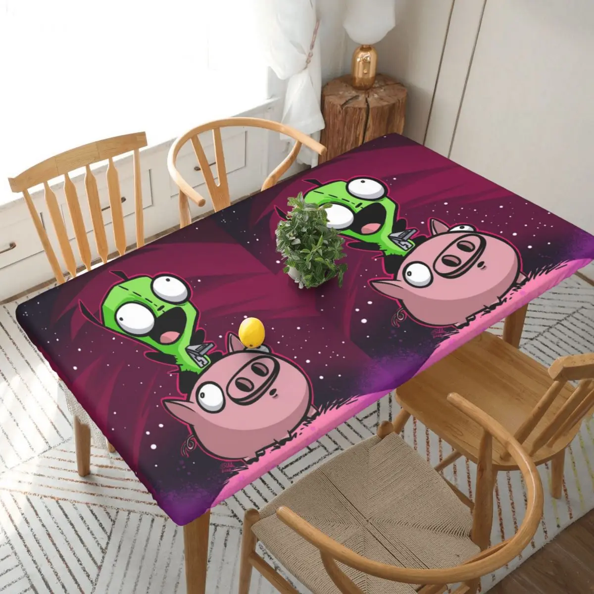 Space Pig Autographed Print Etsy Customized Rectangular Tablecloth Waterproof Table Cover for Dining Events Table Cloth