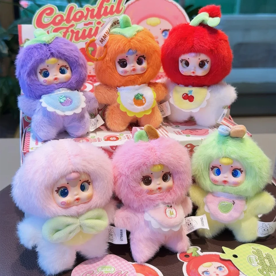 

Mm Milk Candy Vibrant Fruits Series Plush Vinyl Face Blind Box Cute Keychain Backpack Pendant Girl Toy Collection Birthday Gifts