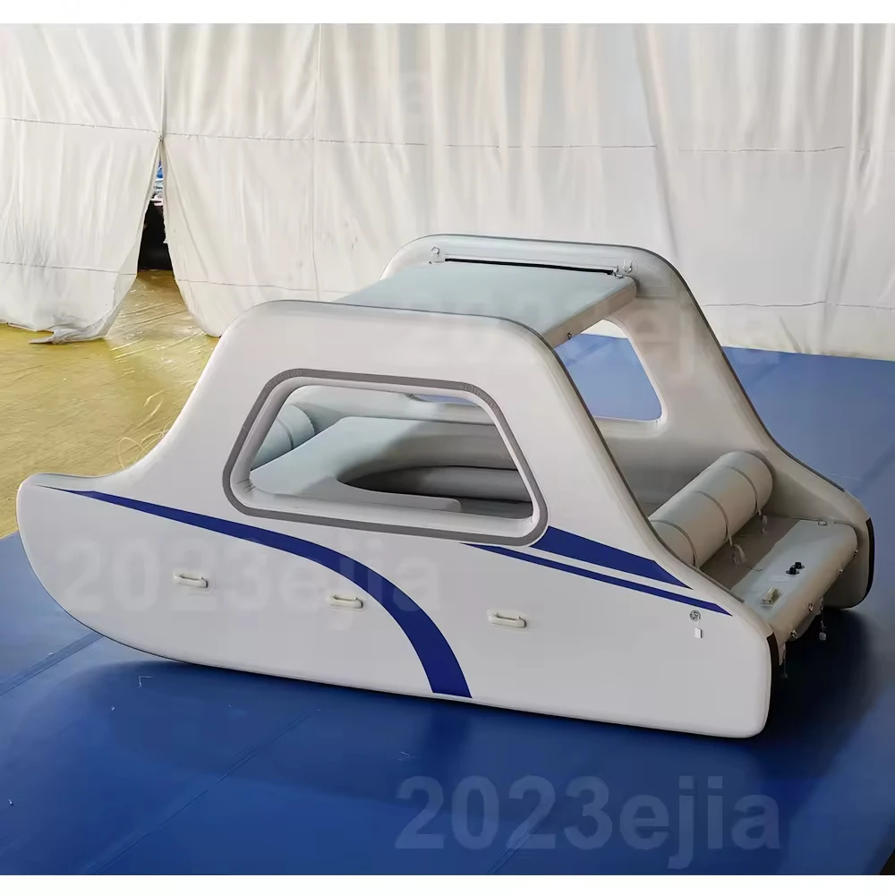 Super Fun Inflatable Party Yacht Floating Boat  Outdoor Water Leisure Party Lounge Inflatable House Boat for Water Entertainment