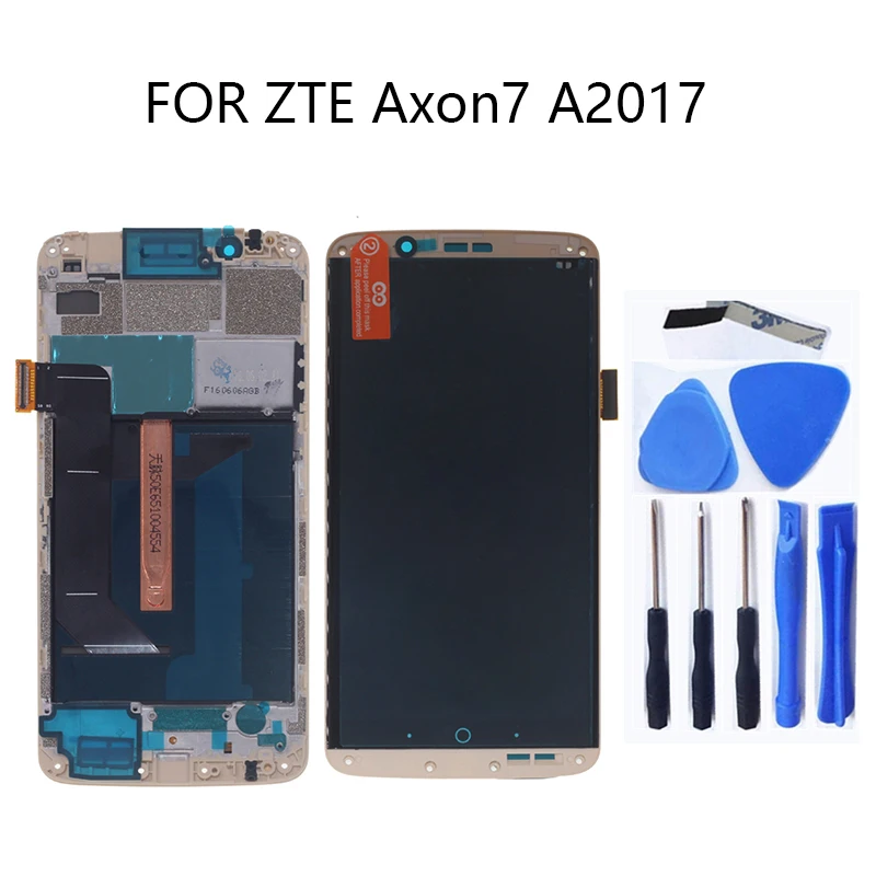 

Оригинальный AMOLED для zte Axon 7, ЖК-дисплей с рамкой, дигитайзер сенсорного экрана в сборе для zte A2017 A2017U A2017G Axon7 LCD