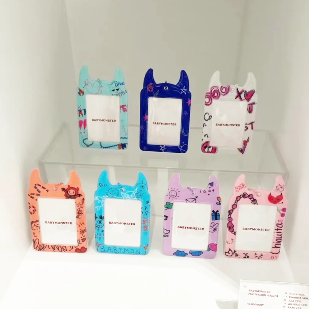 Kpop BabyMonster Pop-up Store Card Holder Keychain Photo Card Protective Cover Pendant AHYEON RUKA PHARITA RORA Fans Collection