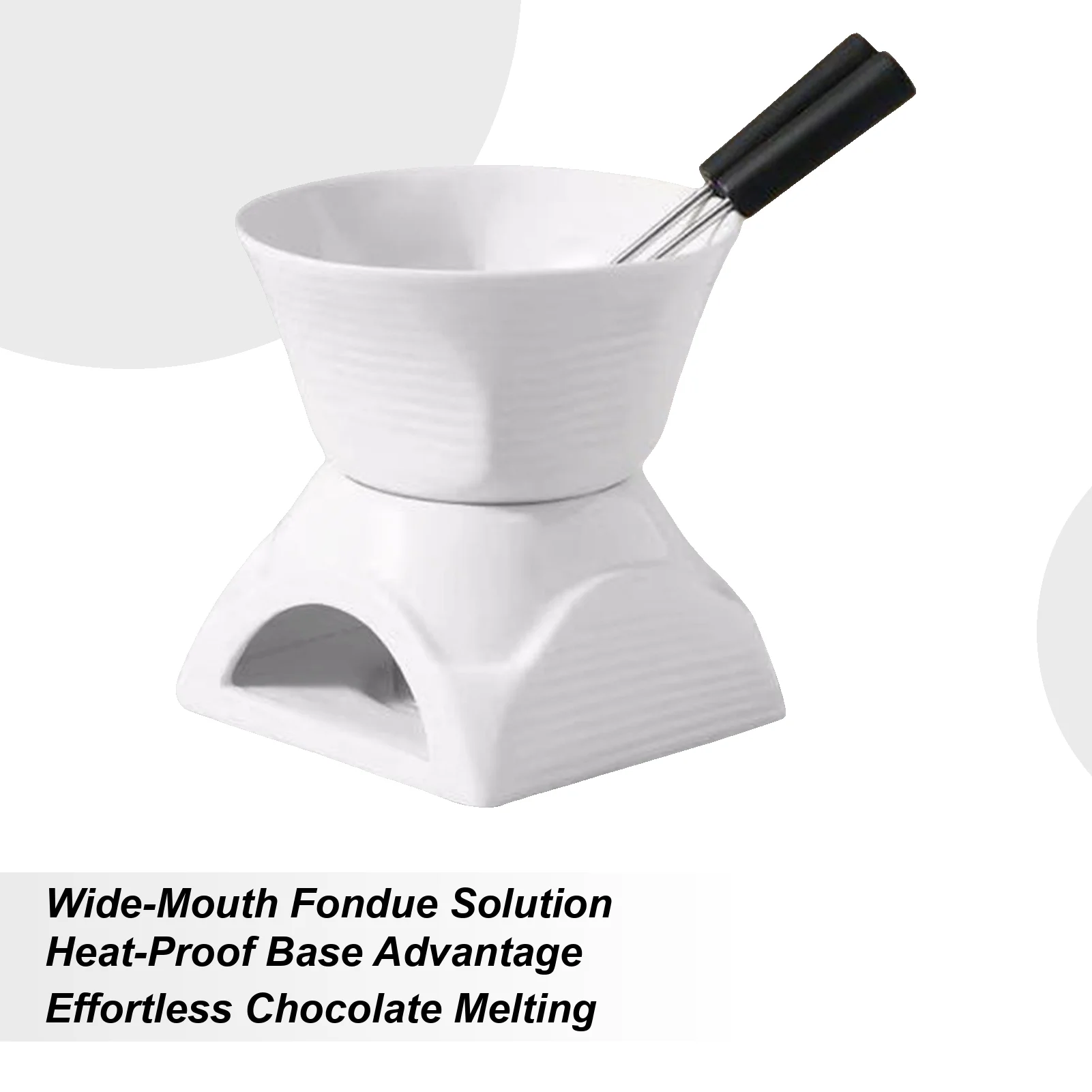Taza para Fondue de Chocolate con tenedor, Mini postres de cerámica de 220ml, olla para Fondue, taza Personal para derretir mantequilla y queso para postres de caramelo