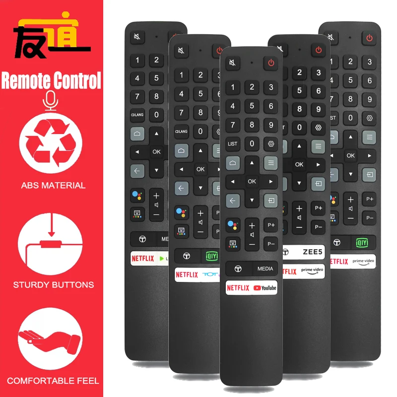 

RC901V FMR1.2.3.4.5 Voice Remote, For TCL 4K LED Android Smart TV 65P725, 55C716, 50P715, 65P615