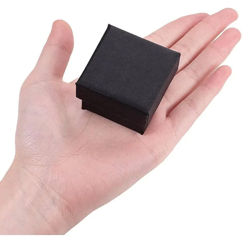 24 Pack Jewelry Ring Boxes Kraft Square Boxes