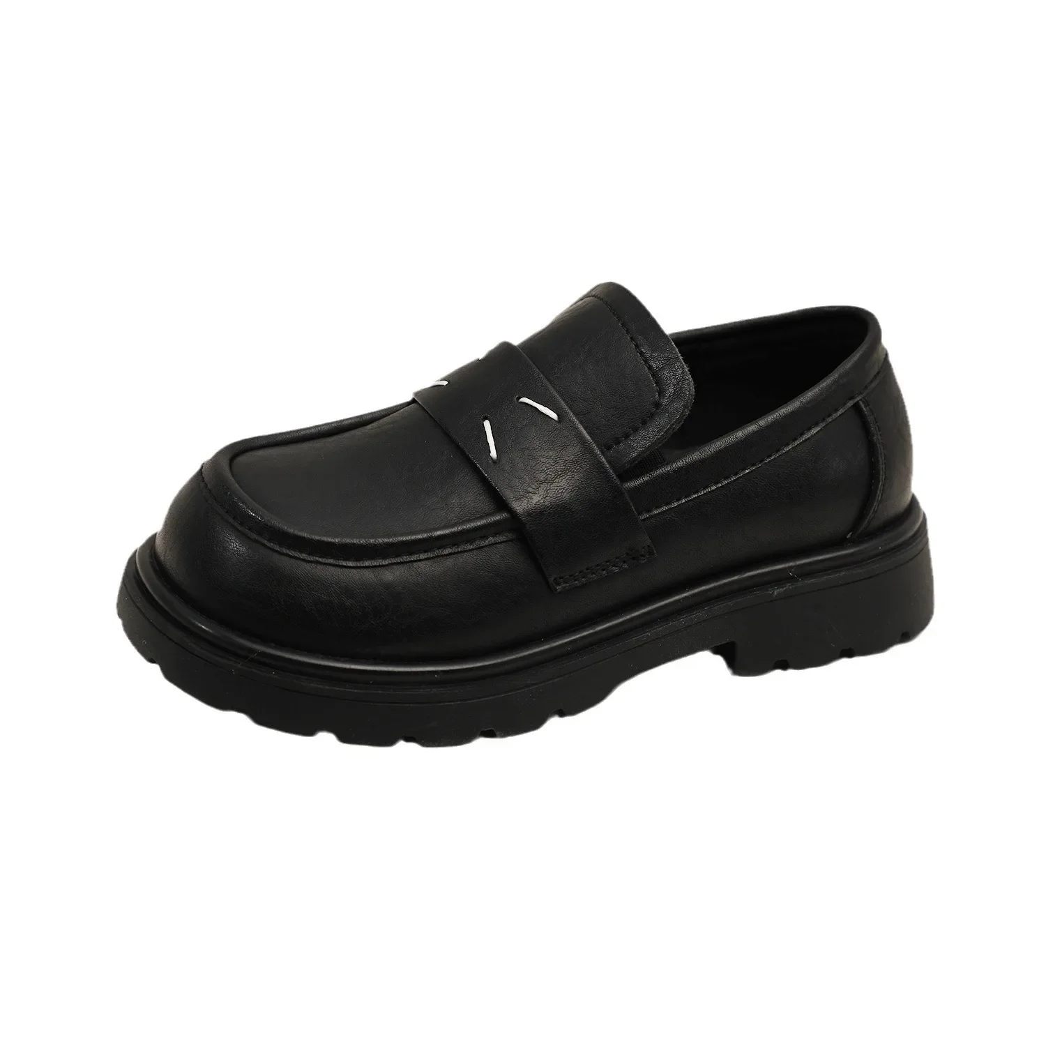 

Girl Boy Performance Loafers Children Slip-On Little Heel Casual Oxfords Toddler Kid Soft Microfiber Leather Uniform Dress Shoes