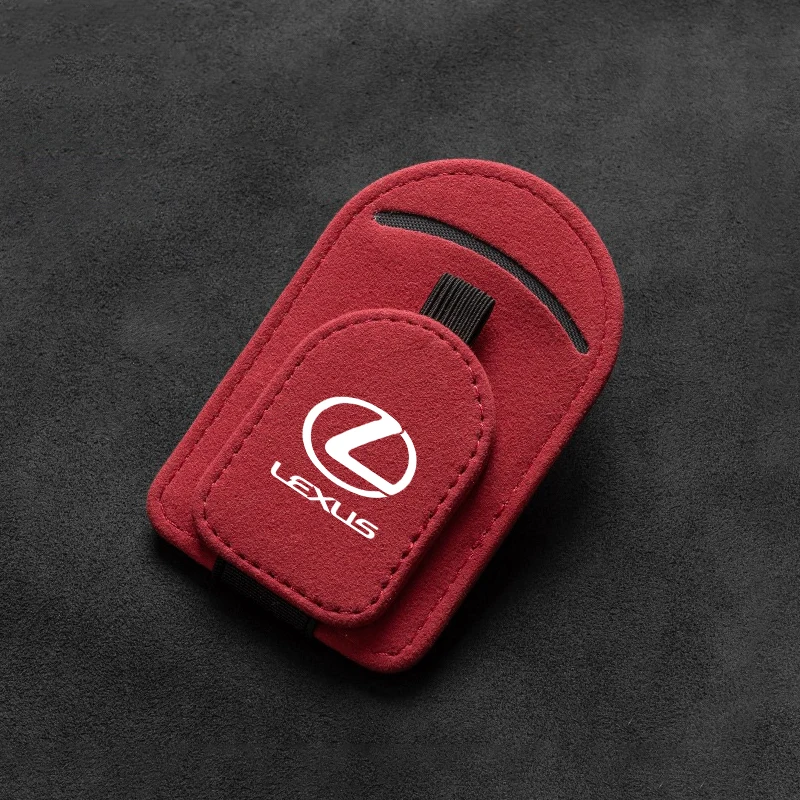 Magnetic Leather Car Visor Sunglasses Holder Ticket Card Clip for Lexus CT200h ES250 ES300h NX300h RX350 IS250 IS200 GS300 UX