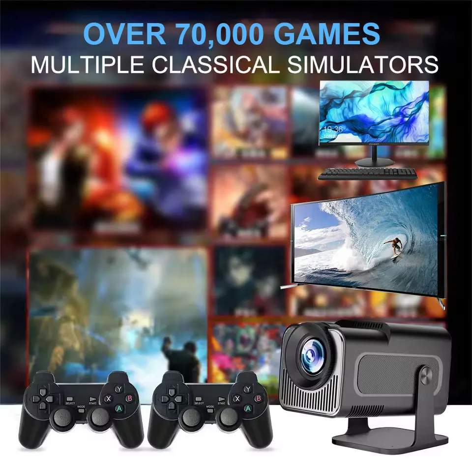 وحدة تحكم ألعاب مدمجة 70000+ Game Retro X8 Pro 500G لأجهزة Wii PS2 PSP Saturn التوصيل والتشغيل على التلفزيون Windows 11 وحدة تحكم لاسلكية