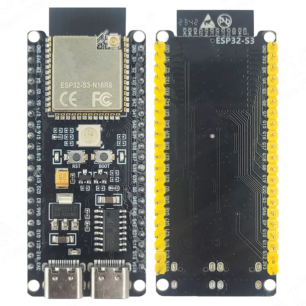 ESP32-S3-DevKitC-1 Development Board BT 2.4G Wifi Module for Arduino 16MB FLASH N16R8 42Pin CH340C Type-C ESP32 S3 8MB PSRAM