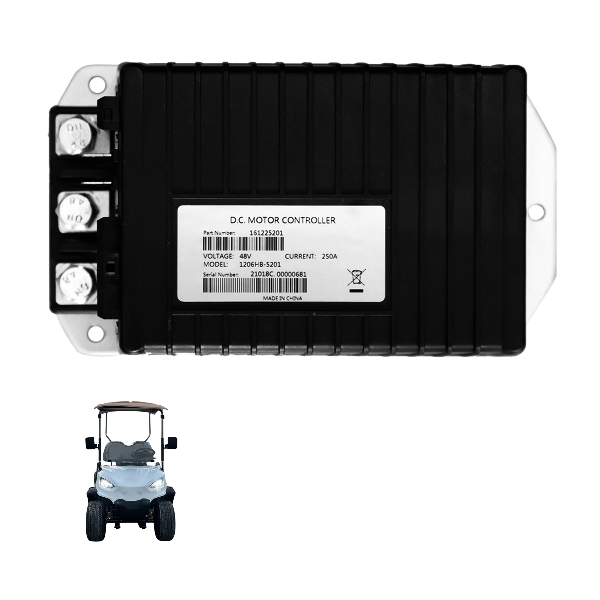 

1206HB-5201 48 В 250 А для EZGO 2010-2019 Замена Curtis 1206HB 5201 Контроллер скорости двигателя постоянного тока ITS TXT Cushman Yamaha