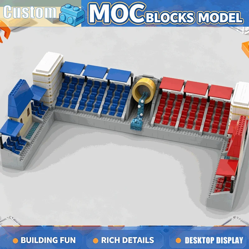 1375PCS Sports Arena Stadium Seating Model Building Blocks DIY Assembly Creative Battle Arena Display Toy Holiday Gift For Boys