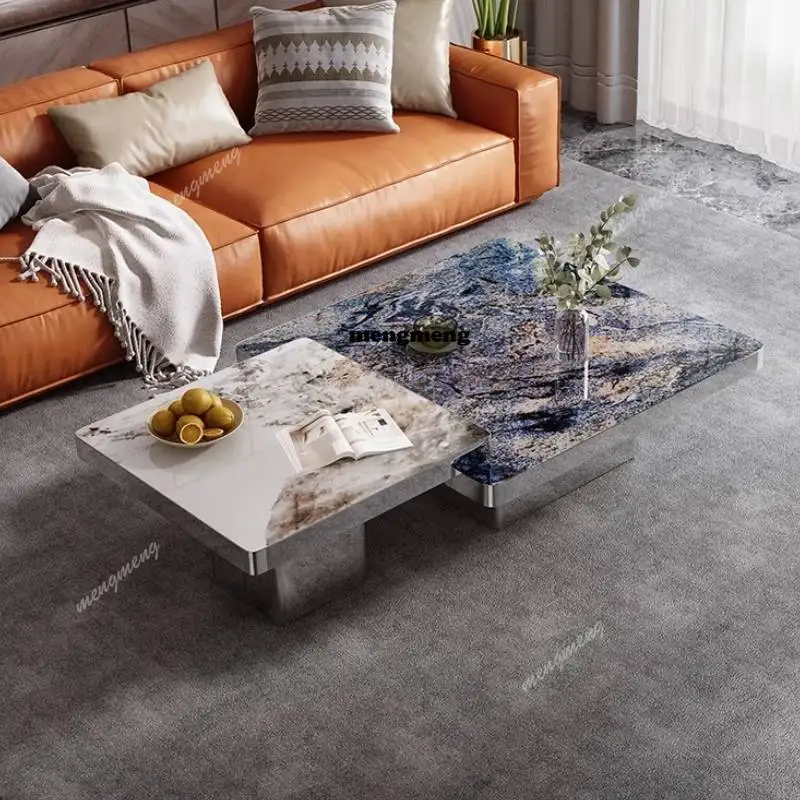 

Unique Italian Coffee Table Designer European Marble Center Coffee Table White Minimalist Cute Meuble Salon Furniture Home