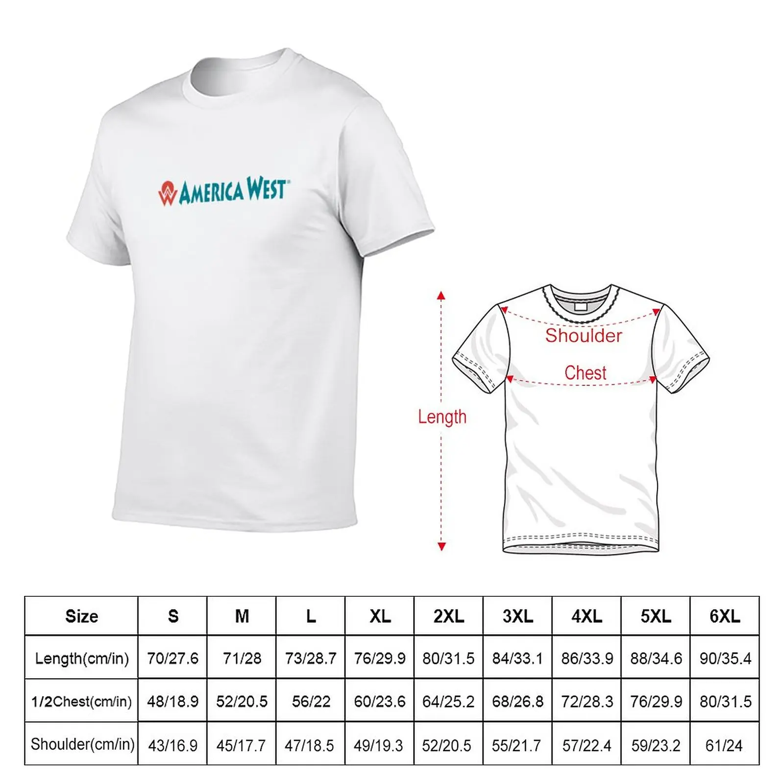 New America West Airlines Vintage Logo T-Shirt oversized t shirt custom t shirts designer t shirt men