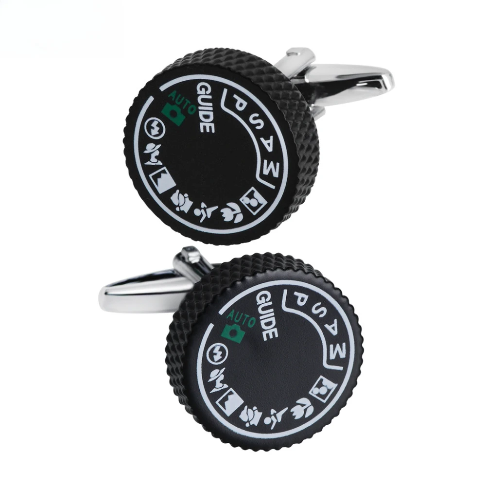 Creative Camera Dial Cufflinks Retro DSLR Mode Dial Sleeve Studs Business Banquet Formal Suit Shirt Cufflinks Accessories