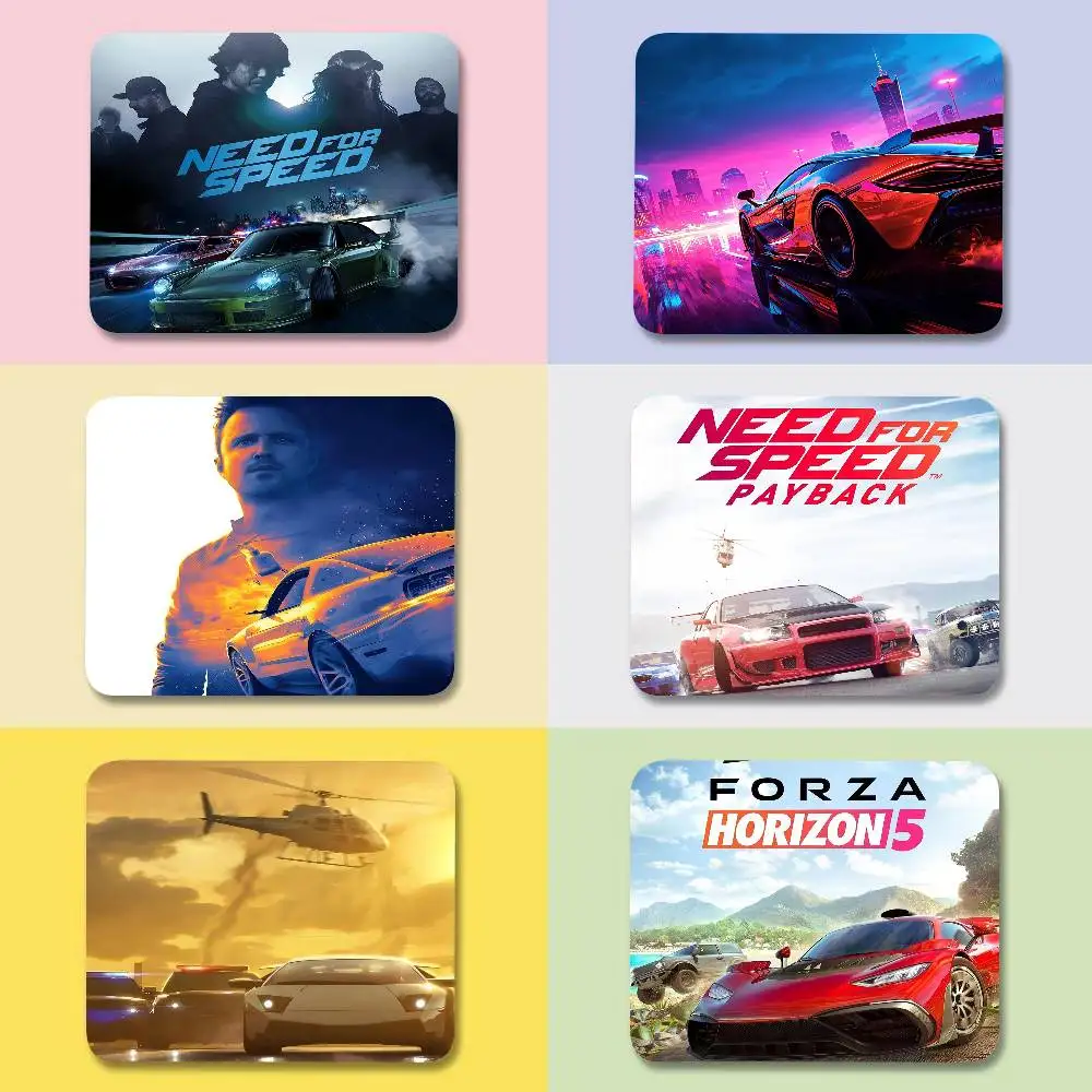 

1 шт. Игровой коврик для мыши N-Need For S-Speed-s с запрессованными краями, для ПК, компьютера, офиса