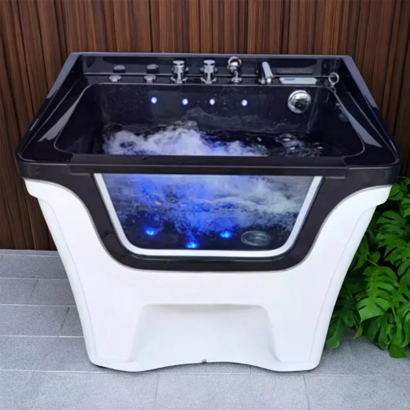 

Acrylic Multifunctional Automatic Shower Grooming Spa Bathtub Convenient Pet Spa Equipment for Dog Grooming Charged Power Source
