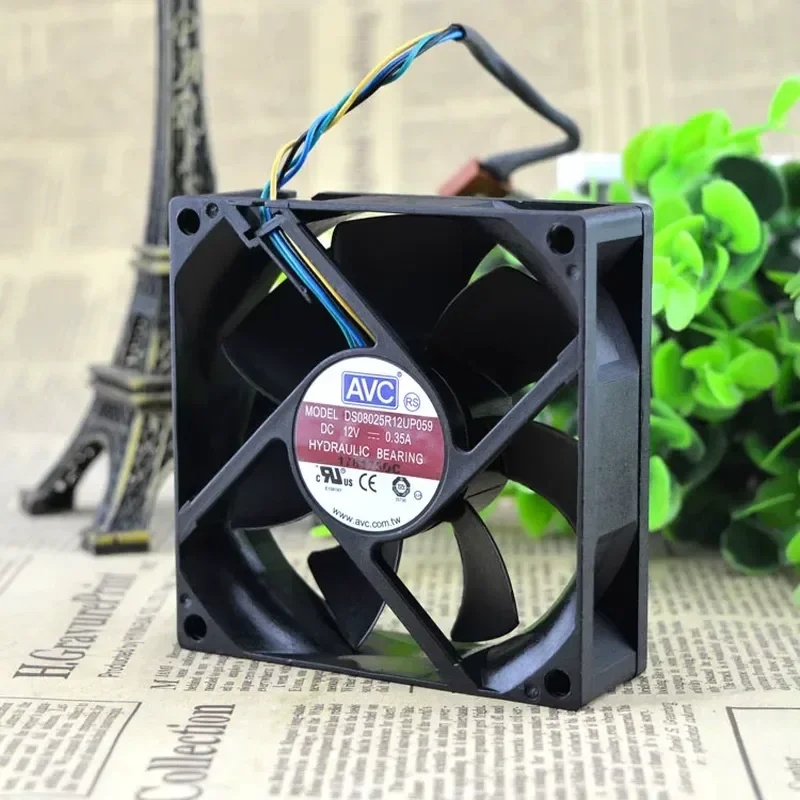 for Qihong for AVC 8025 12V 0.35A DS08025R12UP059 4 Pin PWM Speed Regulating Cooling Fan Original