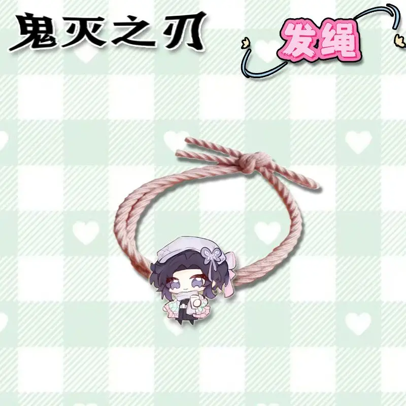 4 個鬼滅の刃アニメ甘露寺蜜璃ヘアロープかわいい高弾性ヘッドバンド漫画少女女性ヘアアクセサリーギフト