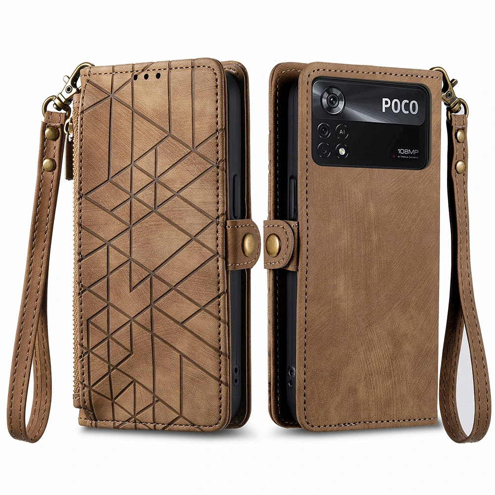 Multi-Card Holder Phone Case For Xiaomi Mi 13 12 11 Lite Ultra 13T 12T 11T Pro Poco F5 X5 M5 M5S C55 C51 Magnetic Wallet Cover