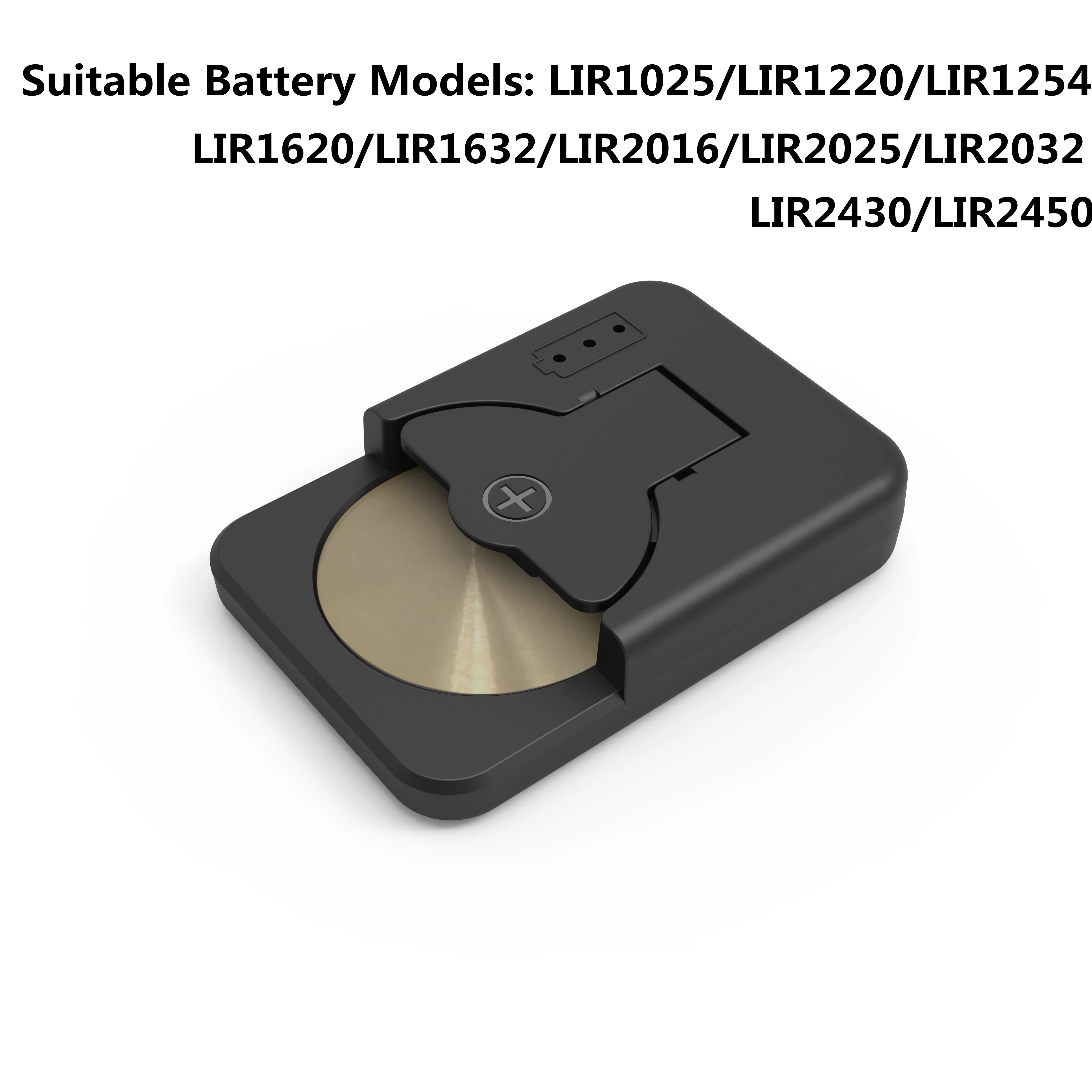 Elough-Knopf Ladegerät für LIR1025/1220/1254/1620/1632/2016/2025/2032/2430/2450 Münze Lithium-Batterien Typ C Ladegerät