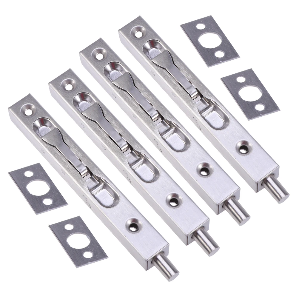 

4pcs Stainless Steel Security Latch Concealed Spring Lock Home Office Garage Workshop Shed Cabinet Easy Installation
