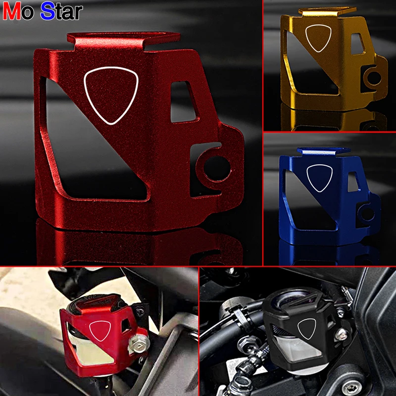 

For Ducati Multistrada 1100 S 1200 S 1260 Monster 696 821 PANIGALE DesertX CNC Rear Brake Fluid Reservoir Guard Cover Protector