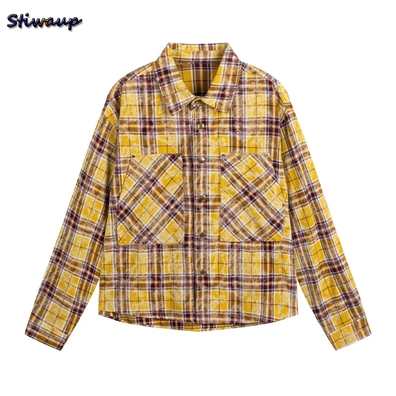 Women's Plaid Shirt Long Sleeve Fashion Blouses Old Money Style Women Clothing Clearance Sale Plus Size Youthful Women Clothes