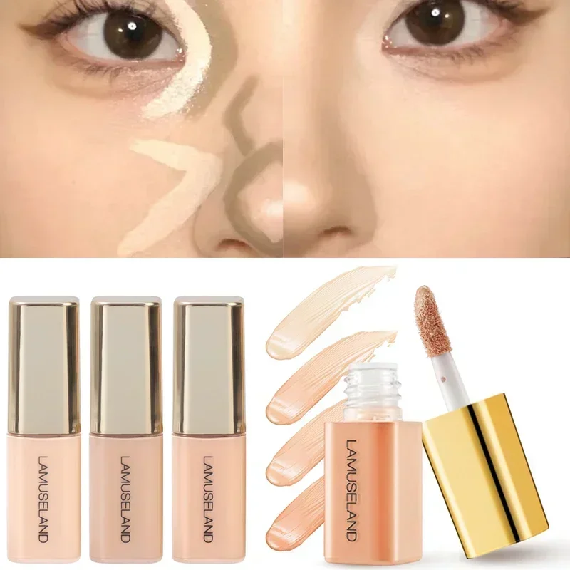 Corrector líquido mate profesional, crema hidratante duradera, cobertura de acné, ojeras, cosmético facial