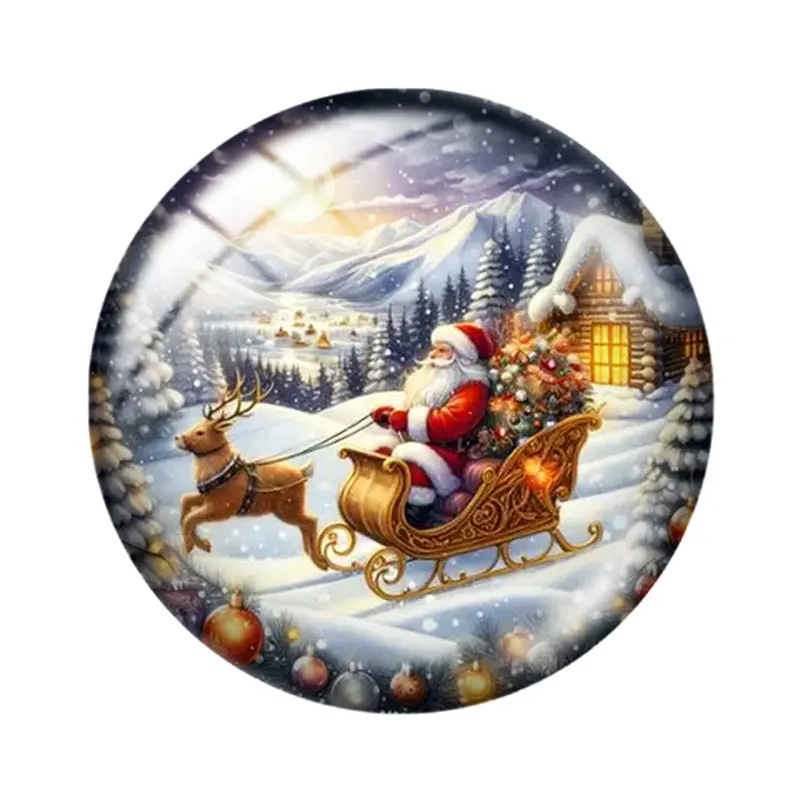 Watercolor Christmas Night  for making jewelry 10pcs12mm/14mm/16mm/18mm/25mm Cabochon Demo Flat Back Making findings view 3