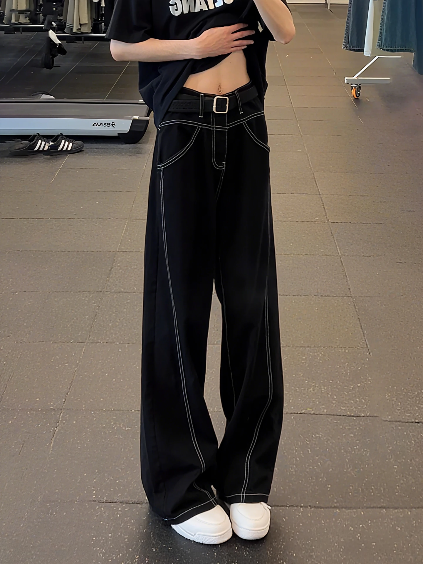 

Мужские джинсы Bla High Waist Knife Denim с высокой талией, прямые, свободного кроя, повседневные брюки в американском уличном стиле, модный бренд