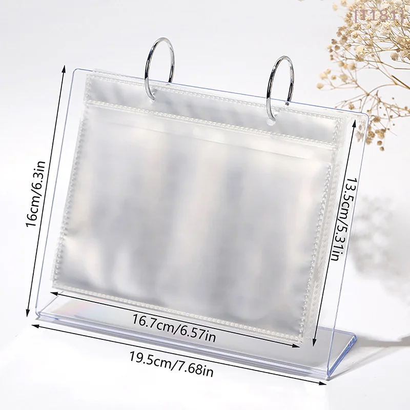 

[E] 17 Pages Nail Stickers Storage Book Decals Organizer Holder Display Manicure Nail Tools Plastic Transparent Film Nail Art